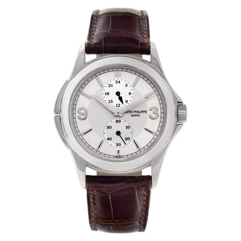 Used Patek Philippe Travel Time 5134 18k White Gold Watch.